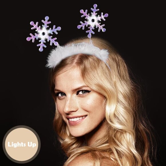 Tigerstars LED Light Up Snowflake Headboppers Headband - Picture 1 of 2